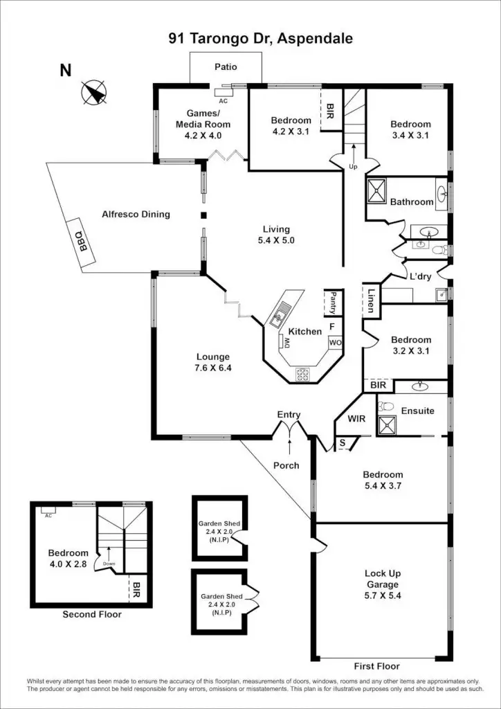 Floorplan of Homely house listing, 91 Tarongo Drive, Aspendale VIC 3195
