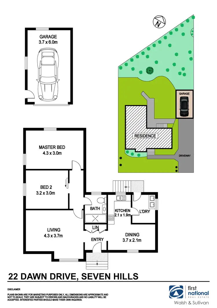 Floorplan of Homely house listing, 22 Dawn Drive, Seven Hills NSW 2147