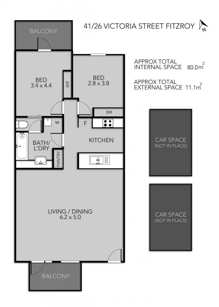 Floorplan of Homely unit listing, 41/26 Victoria Street, Fitzroy VIC 3065