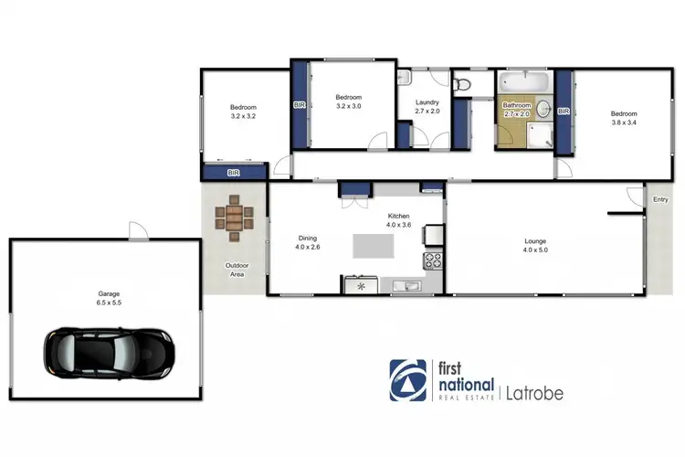Floorplan of Homely house listing, 61 Lafayette Street, Traralgon VIC 3844