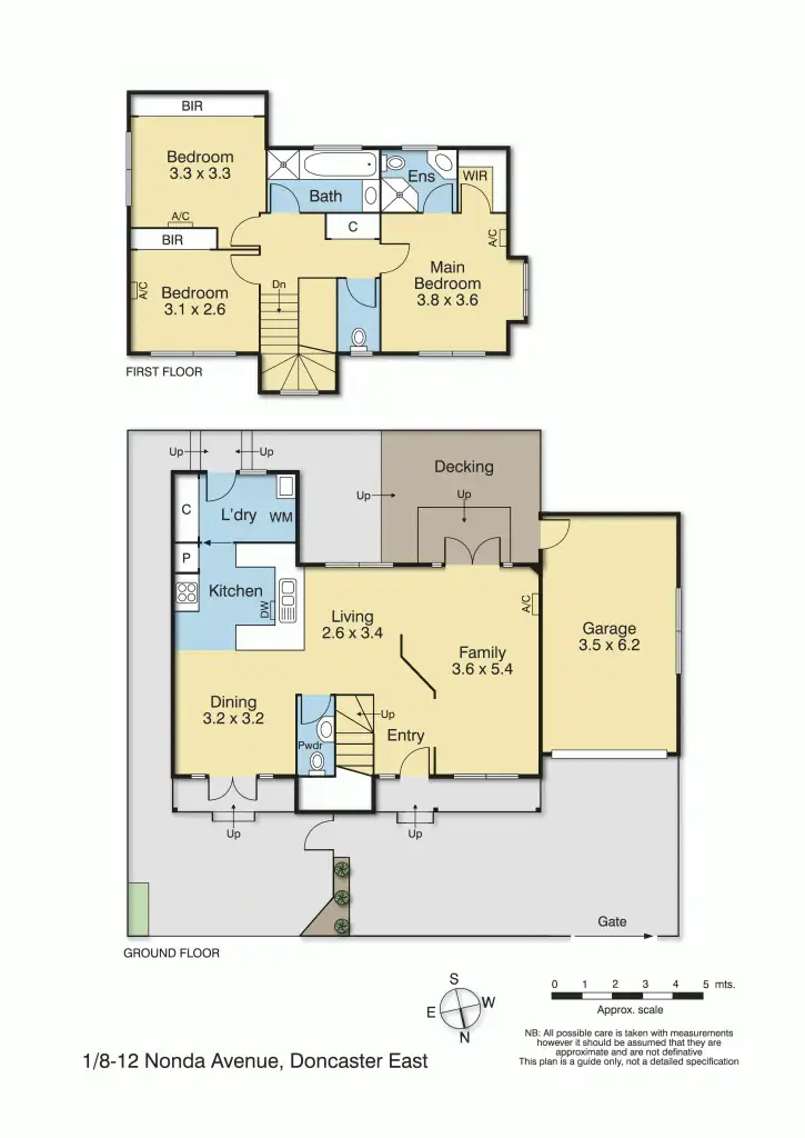 Floorplan of Homely townhouse listing, 1/8-12 Nonda Avenue, Doncaster East VIC 3109