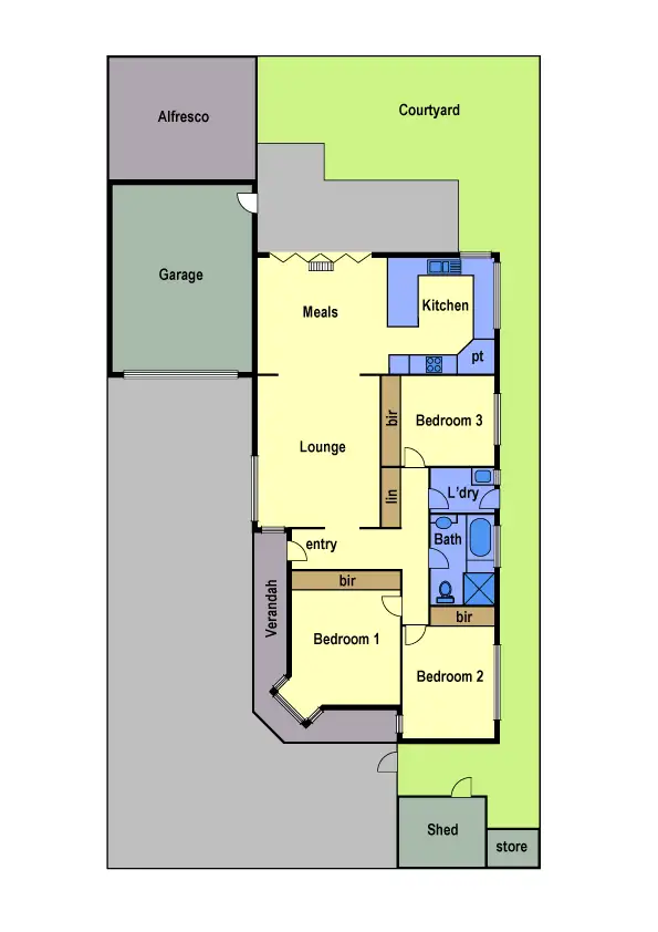 Floorplan of Homely unit listing, 35A Compton Street, Reservoir VIC 3073
