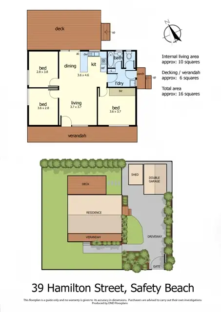 Floorplan of Homely house listing, 39 Hamilton Street, Safety Beach VIC 3936