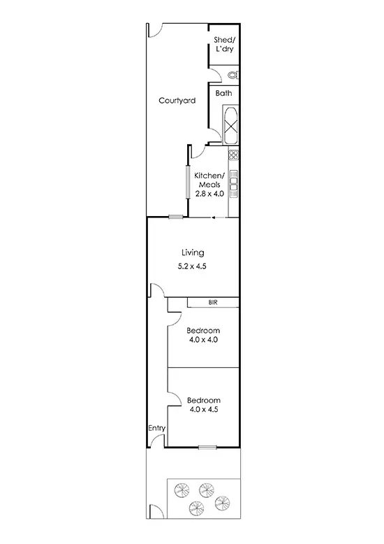 Floorplan of Homely house listing, 84 Chestnut Street, Richmond VIC 3121