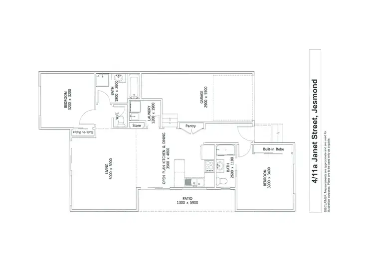 Floorplan of Homely villa listing, 4/11A Janet Street, Jesmond NSW 2299