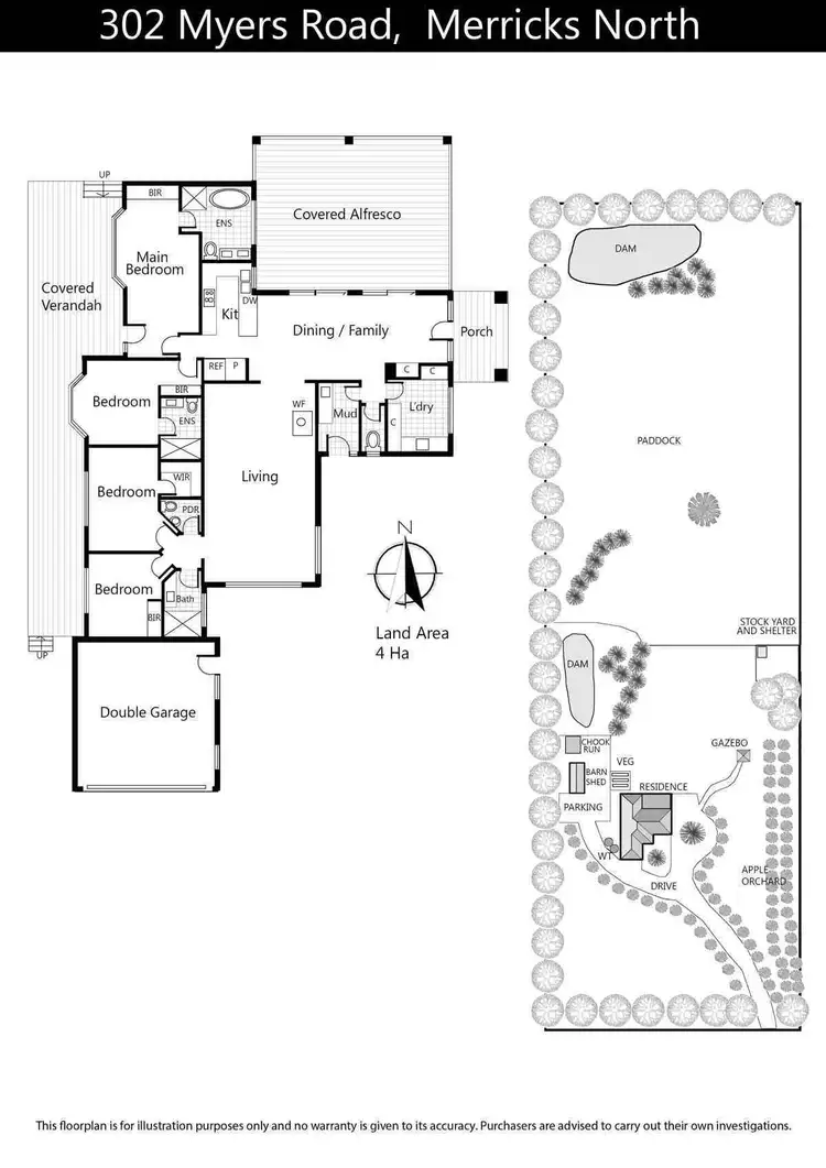 Floorplan of Homely house listing, 302 Myers Road, Merricks North VIC 3926