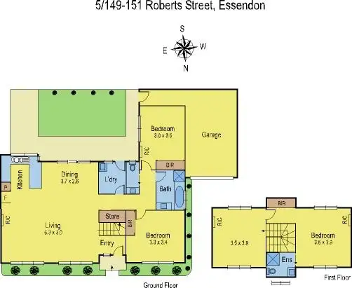 Floorplan of Homely townhouse listing, 5/149-151 Roberts Street, Essendon VIC 3040