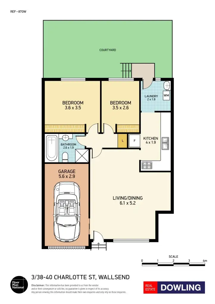 Floorplan of Homely villa listing, 3/38 Charlotte Street, Wallsend NSW 2287