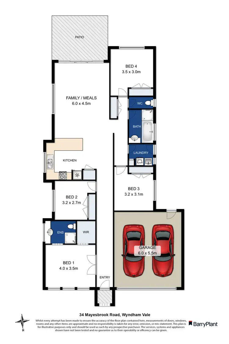 Floorplan of Homely house listing, 34 Mayesbrook Road, Wyndham Vale VIC 3024