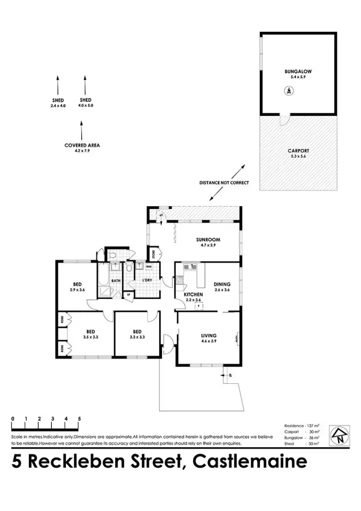 Floorplan of Homely house listing, 5 Reckleben Street, Castlemaine VIC 3450