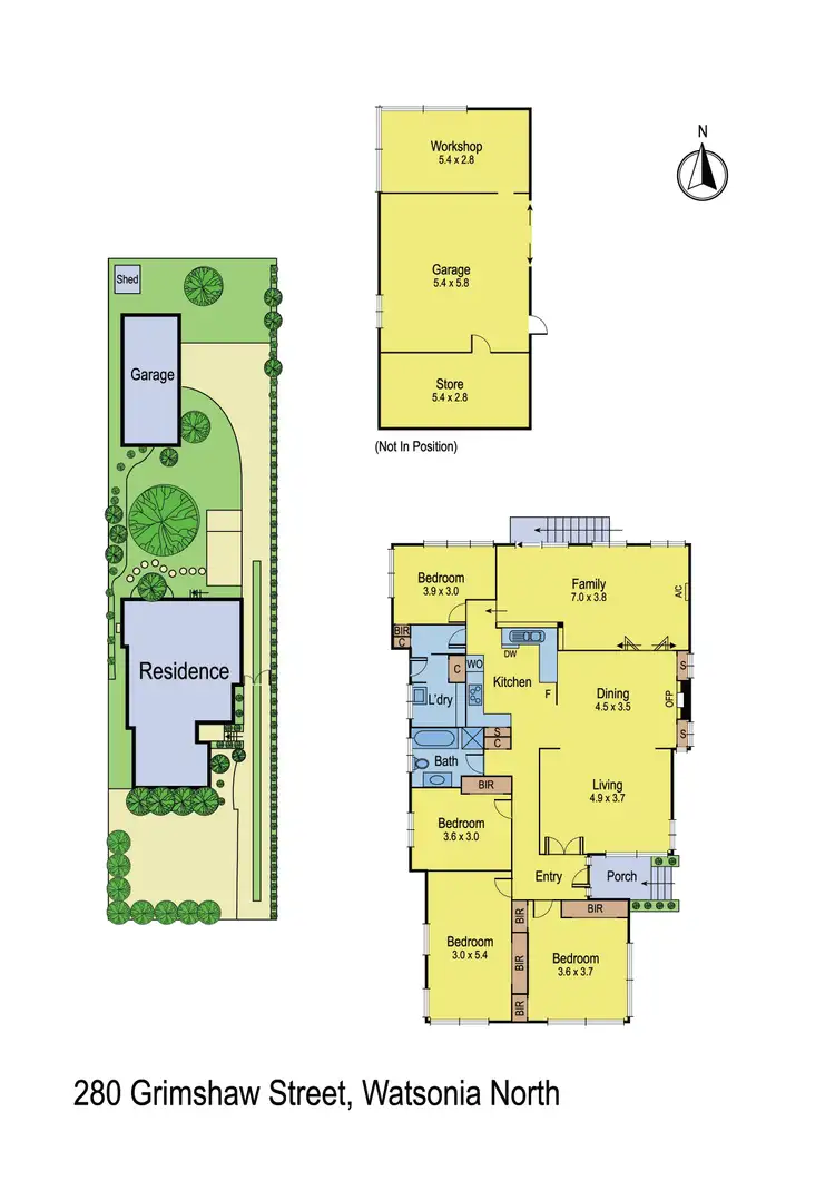 Floorplan of Homely house listing, 280 Grimshaw Street, Watsonia North VIC 3087