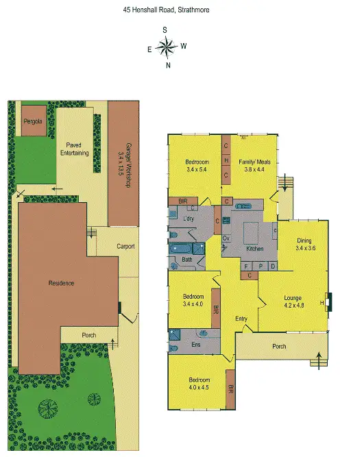 Floorplan of Homely house listing, 45 Henshall Road, Strathmore VIC 3041