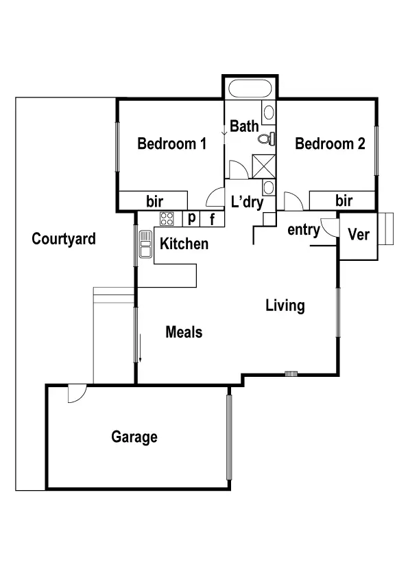 Floorplan of Homely house listing, 2/121 Hickford Street, Reservoir VIC 3073