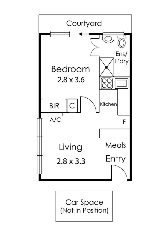 Floorplan of Homely apartment listing, 1/285 Punt Road, Richmond VIC 3121