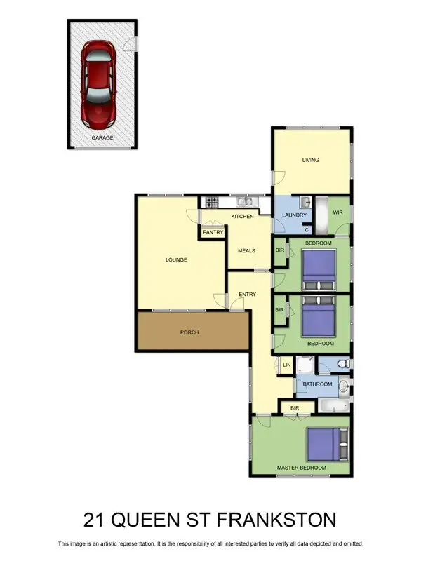 Floorplan of Homely house listing, 21 Queen Street, Frankston VIC 3199