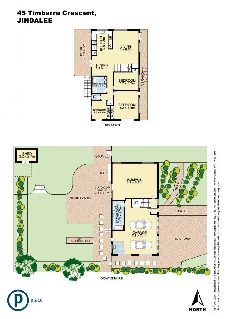 Floorplan of Homely house listing, 45 Timbarra Crescent, Jindalee QLD 4074