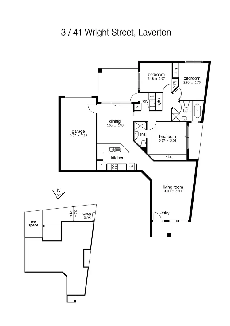 Floorplan of Homely townhouse listing, 3/41 Wright Street, Laverton VIC 3028