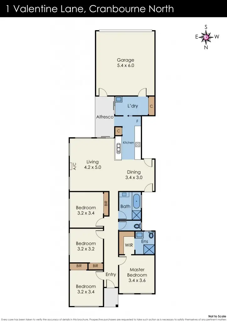 Floorplan of Homely house listing, 1 Valentine Lane, Cranbourne North VIC 3977