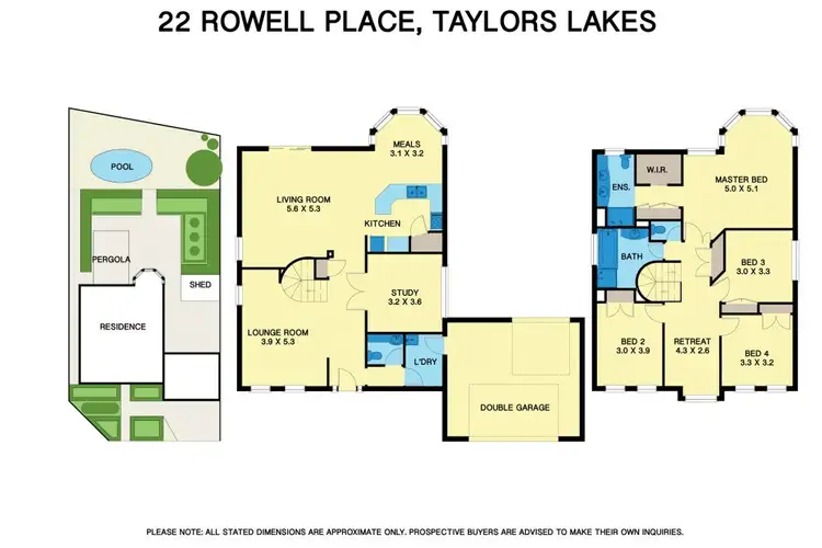 Floorplan of Homely house listing, 22 Rowell Place, Taylors Lakes VIC 3038
