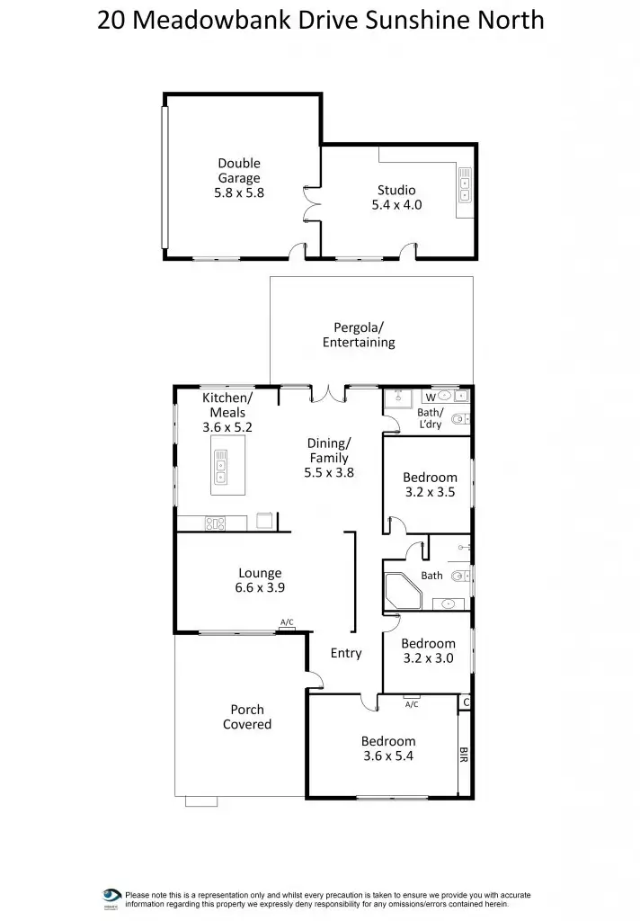 Floorplan of Homely house listing, 20 Meadowbank Drive, Sunshine North VIC 3020