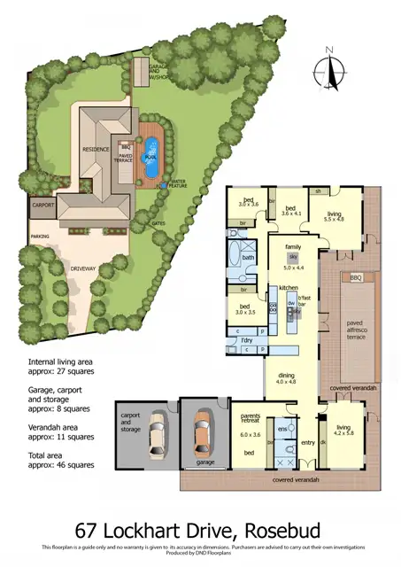 Floorplan of Homely house listing, 67 Lockhart Drive, Rosebud VIC 3939