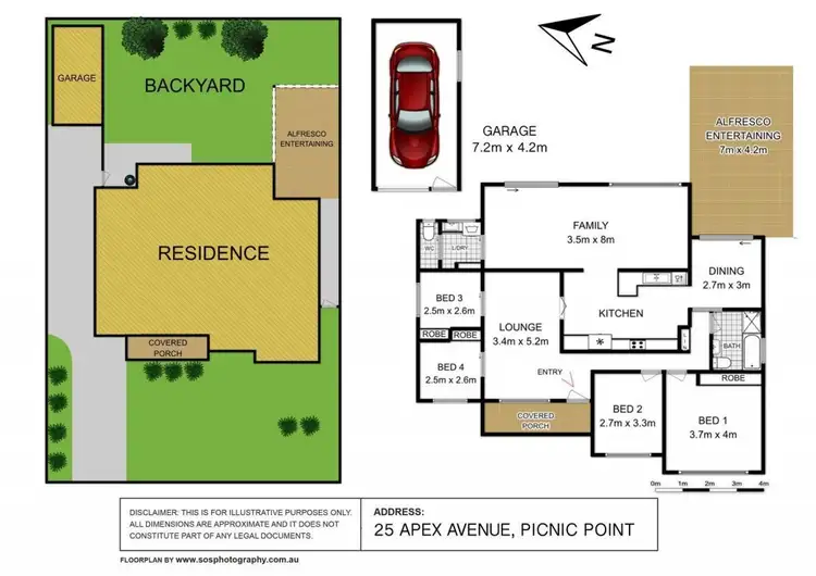 Floorplan of Homely house listing, 25 Apex Avenue, Picnic Point NSW 2213