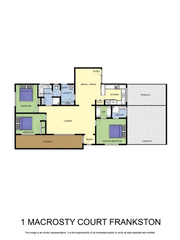 Floorplan of Homely house listing, 1 Macrosty Court, Frankston VIC 3199