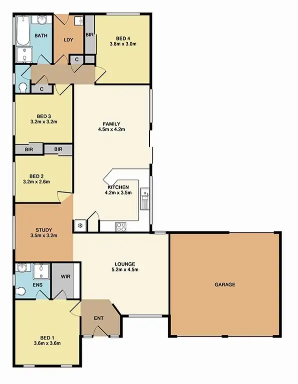 Floorplan of Homely house listing, 13 Curlew Drive, Whittlesea VIC 3757