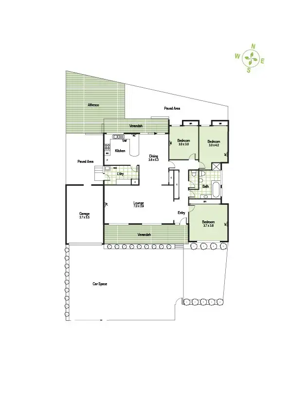 Floorplan of Homely unit listing, 28A Walsh Street, Ormond VIC 3204