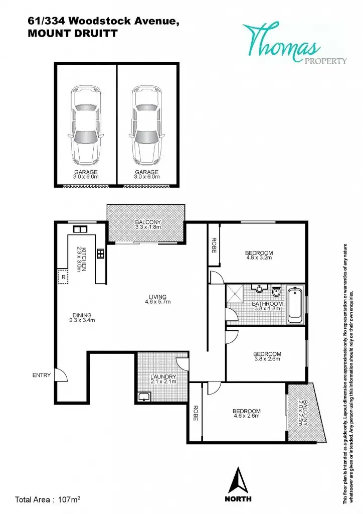 Floorplan of Homely apartment listing, 61/334 Woodstock Avenue, Mount Druitt NSW 2770