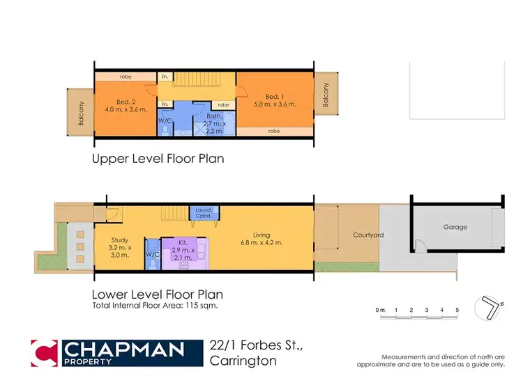 Floorplan of Homely townhouse listing, 22/1 Forbes Street, Carrington NSW 2294