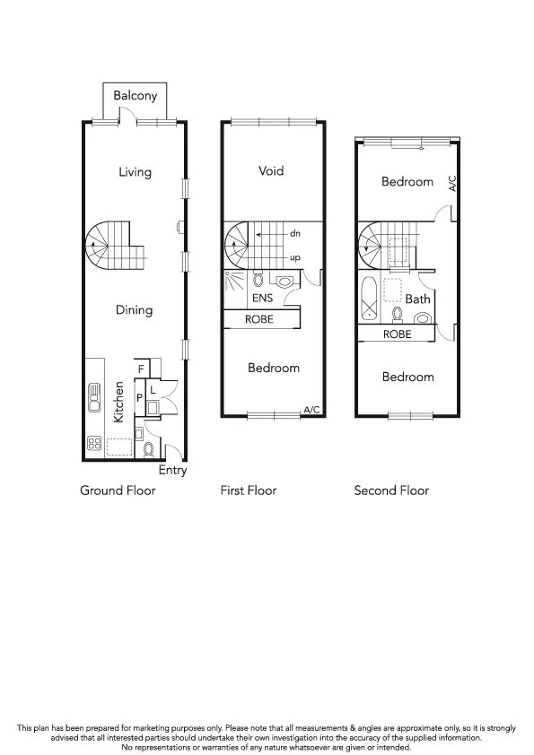 Floorplan of Homely townhouse listing, 6/52A Lyndhurst Street, Richmond VIC 3121