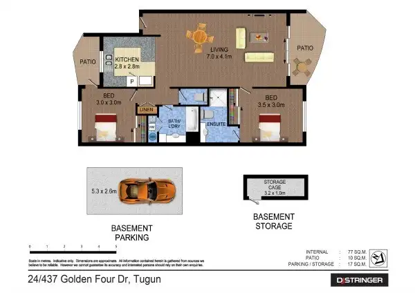 Floorplan of Homely unit listing, 24/437 Golden Four Drive - Golden Riviera, Tugun QLD 4224
