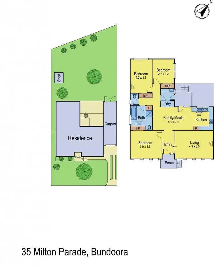 Floorplan of Homely house listing, 35 Milton Parade, Bundoora VIC 3083