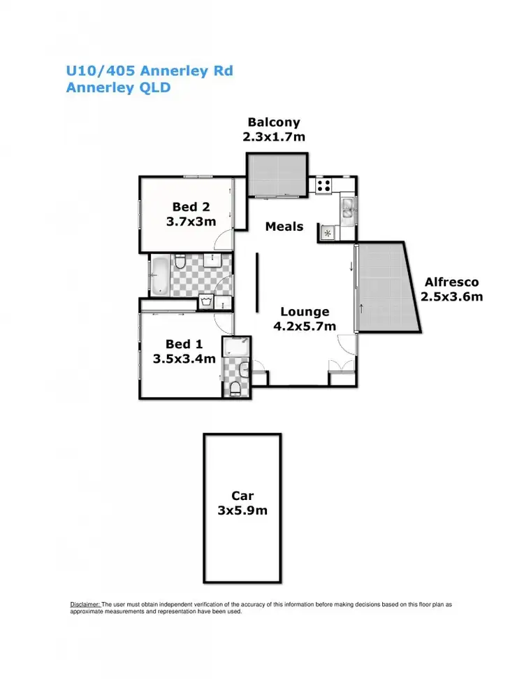 Floorplan of Homely unit listing, 10/405 Annerley Road, Annerley QLD 4103