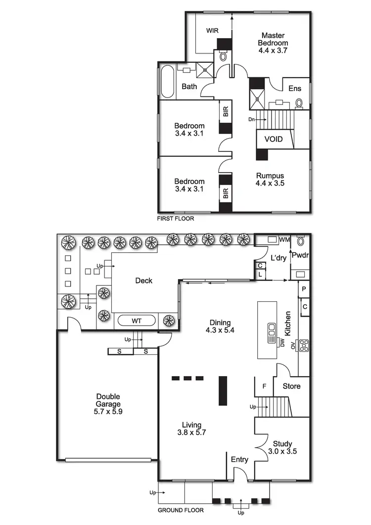 Floorplan of Homely townhouse listing, 2/12 Brosa Avenue, Bentleigh East VIC 3165