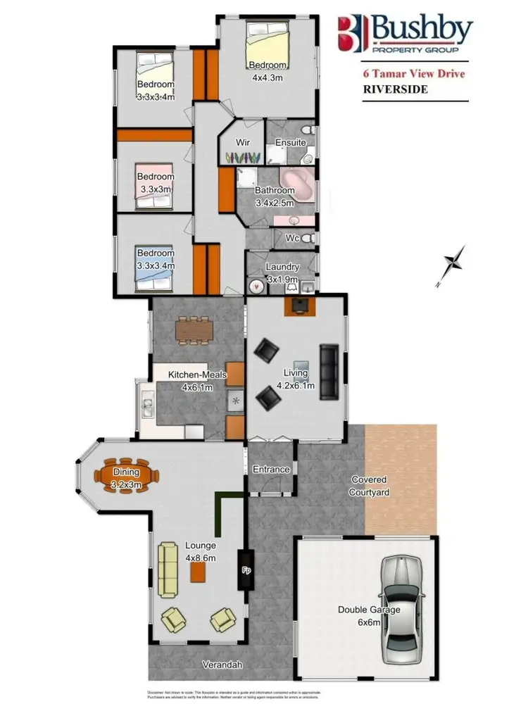Floorplan of Homely house listing, 6 Tamar View Drive, Riverside TAS 7250