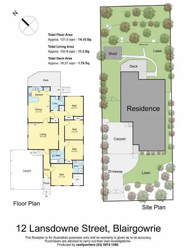 Floorplan of Homely house listing, 12 Lansdowne Street, Blairgowrie VIC 3942
