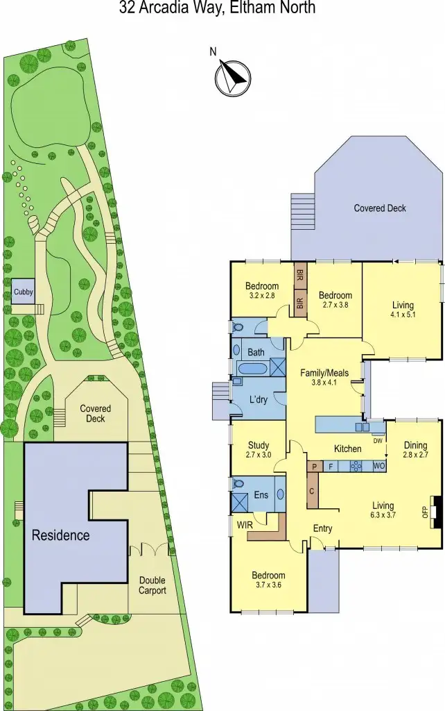 Floorplan of Homely house listing, 32 Arcadia Way, Eltham North VIC 3095