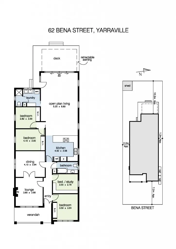 Floorplan of Homely house listing, 62 Bena Street, Yarraville VIC 3013