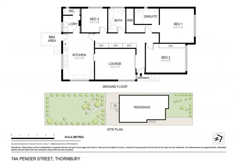 Floorplan of Homely house listing, 74A Pender Street, Thornbury VIC 3071