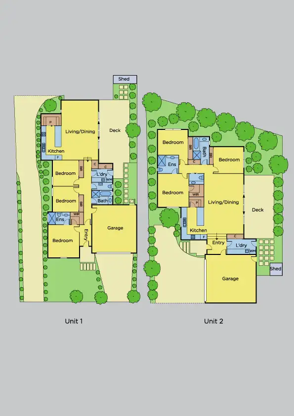 Floorplan of Homely townhouse listing, 1/8 Church Road, Carrum VIC 3197