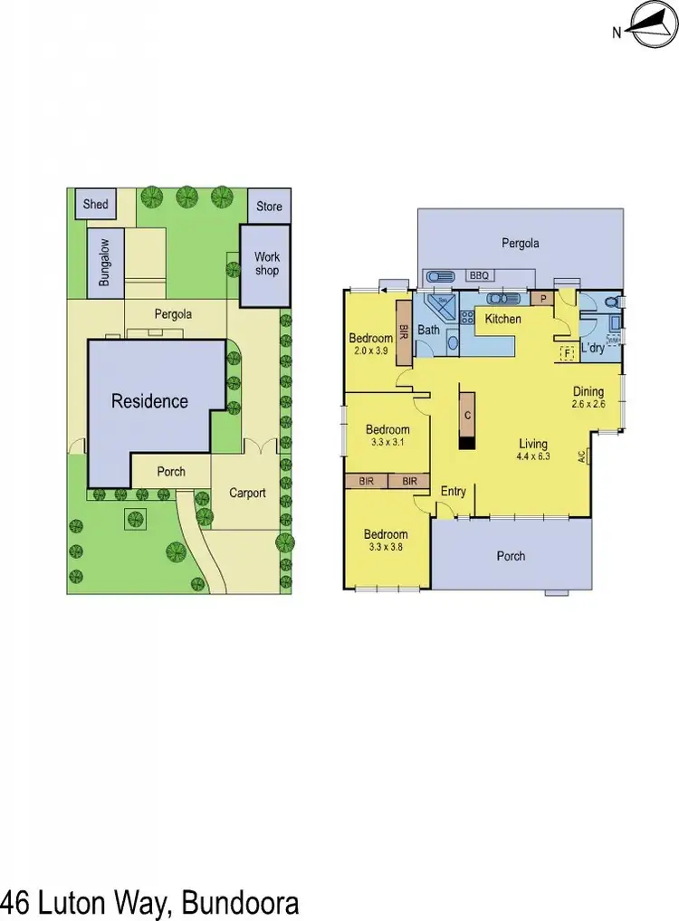 Floorplan of Homely house listing, 46 Luton Way, Bundoora VIC 3083