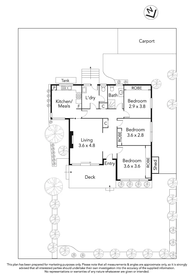 Floorplan of Homely unit listing, 1/7 Kevin Street, Mount Waverley VIC 3149