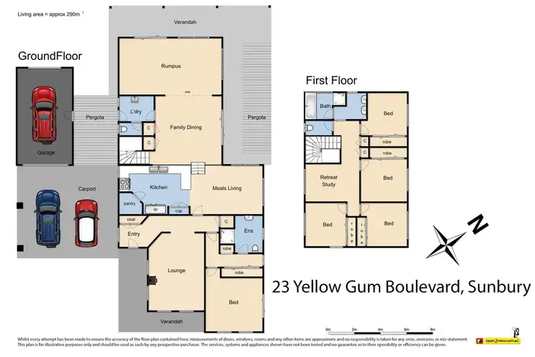 Floorplan of Homely house listing, 23 Yellow Gum Boulevard, Sunbury VIC 3429