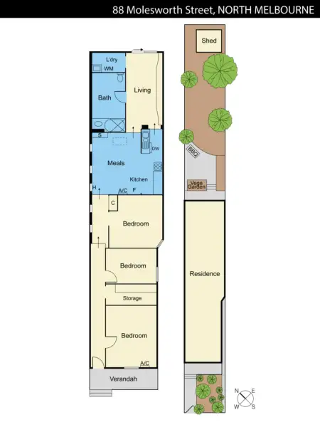 Floorplan of Homely house listing, 88 Molesworth Street, North Melbourne VIC 3051