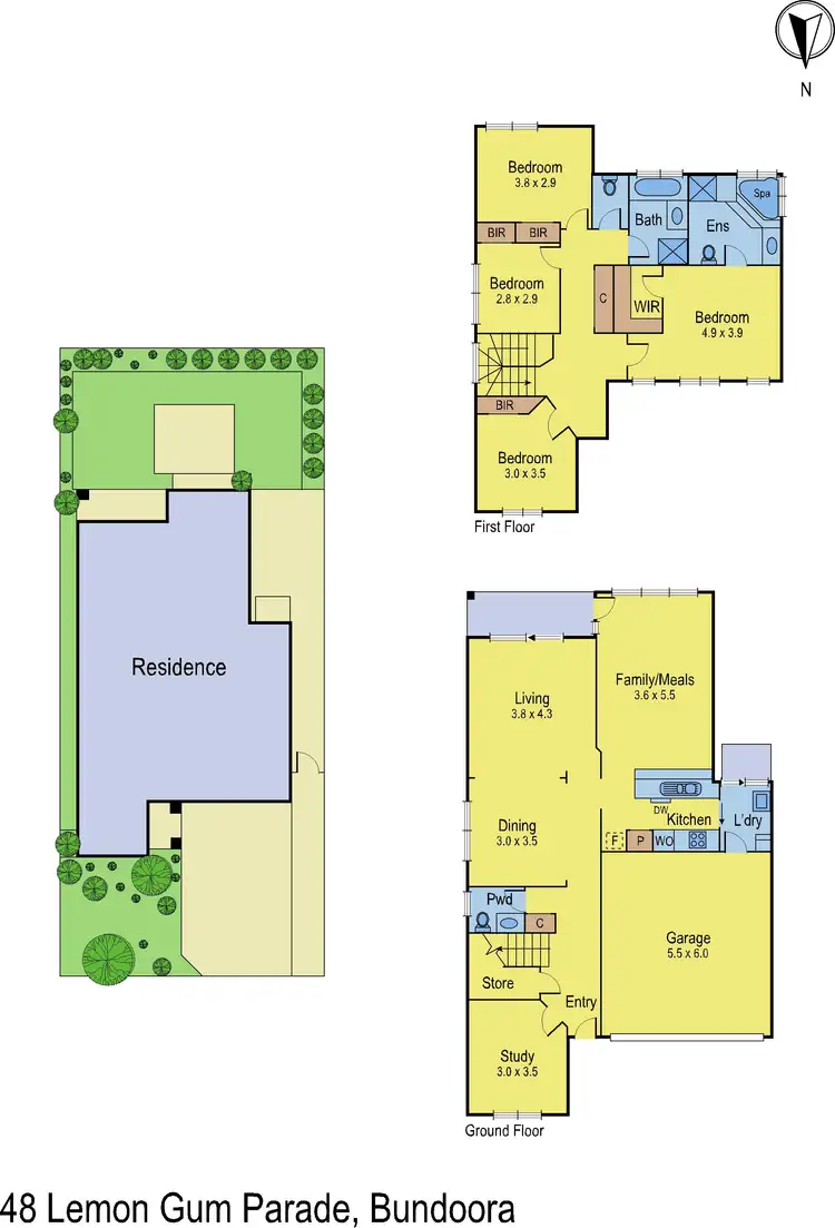 Floorplan of Homely house listing, 48 Lemon Gum Parade, Bundoora VIC 3083