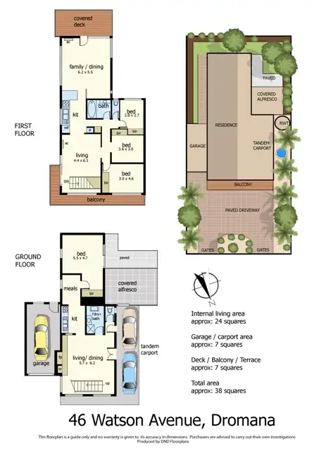 Floorplan of Homely house listing, 46 Watson Avenue, Dromana VIC 3936