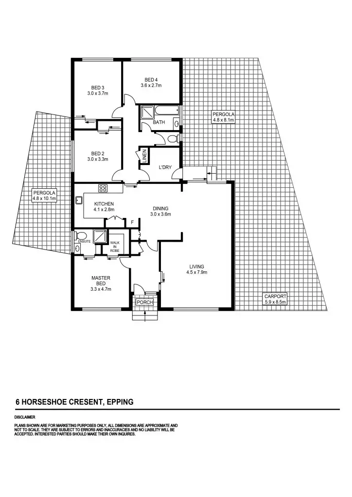 Floorplan of Homely house listing, 6 Horseshoe Crescent, Epping VIC 3076