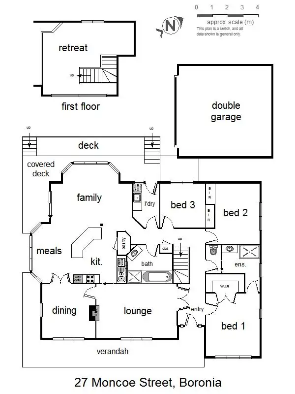Floorplan of Homely house listing, 27 Moncoe Street, Boronia VIC 3155